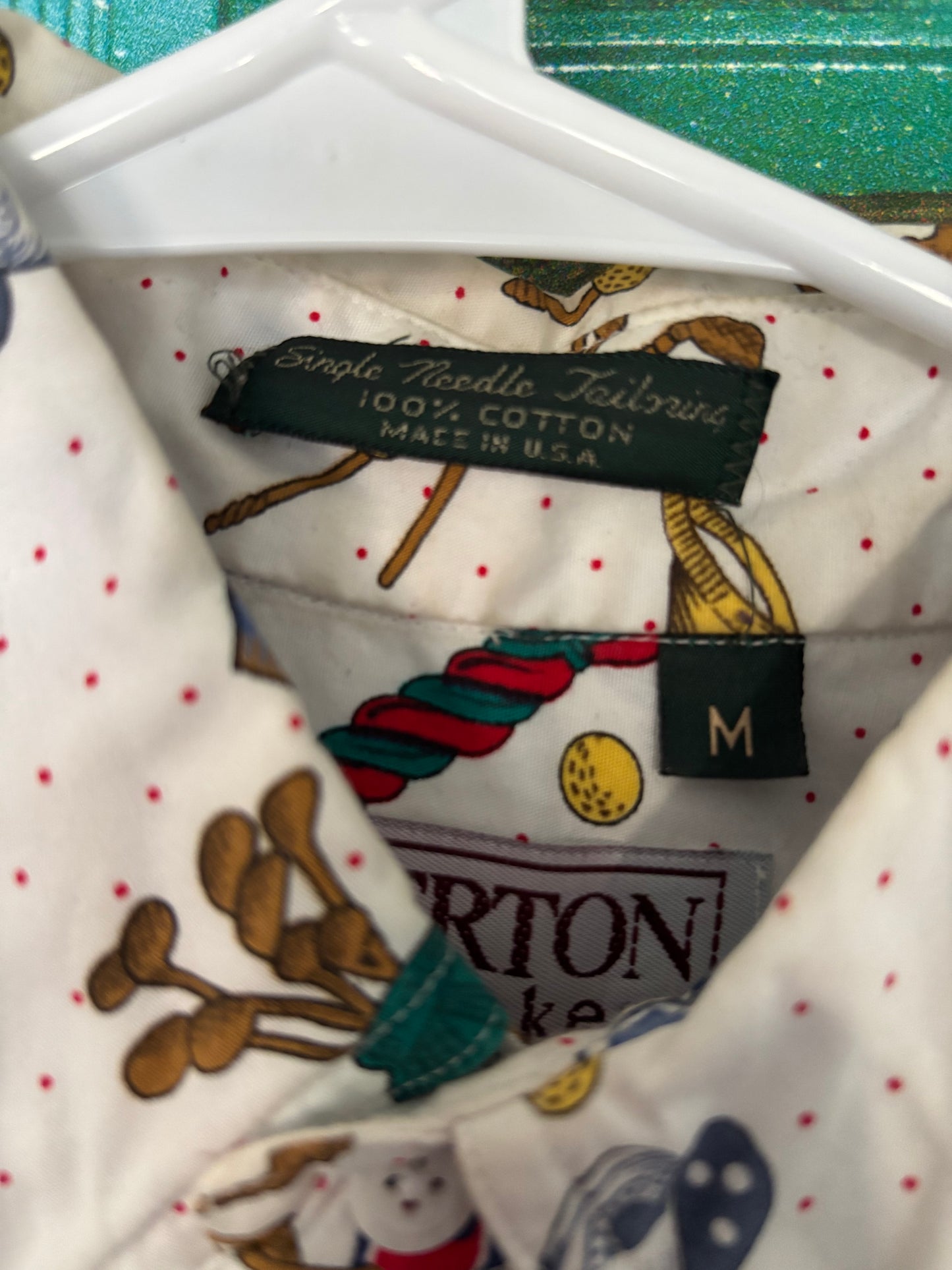 Plaster’d | Upcycled Vintage Button Down | All Over Print