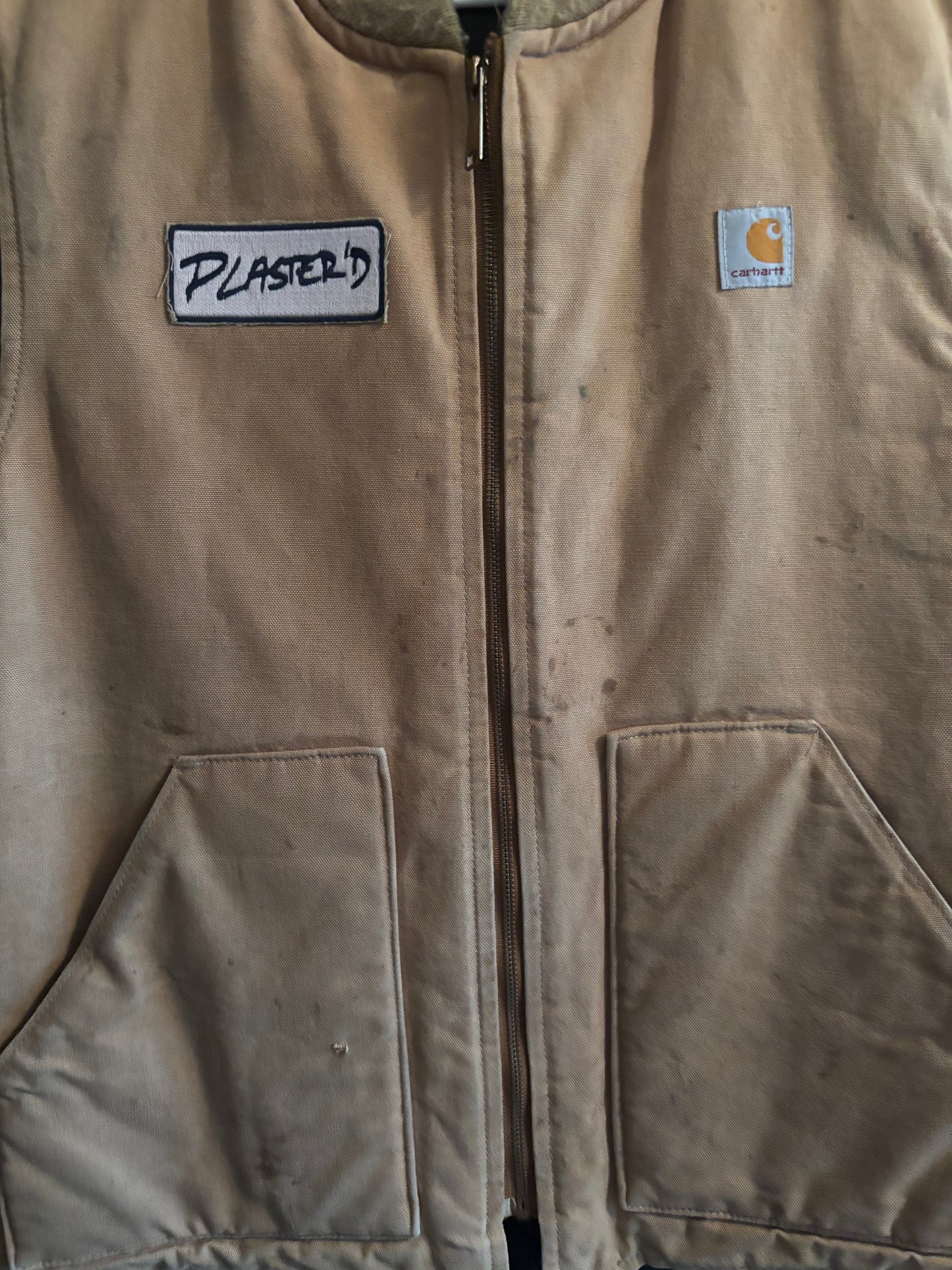 plaster’d | Upcycled Embroidered Box Logo | Carhartt Vest