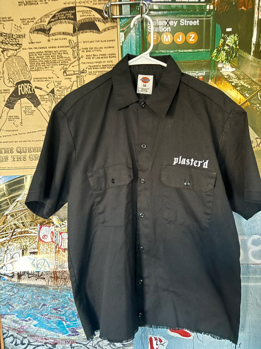 Plaster’d | Upcycled Cropped Button Down | Dickies