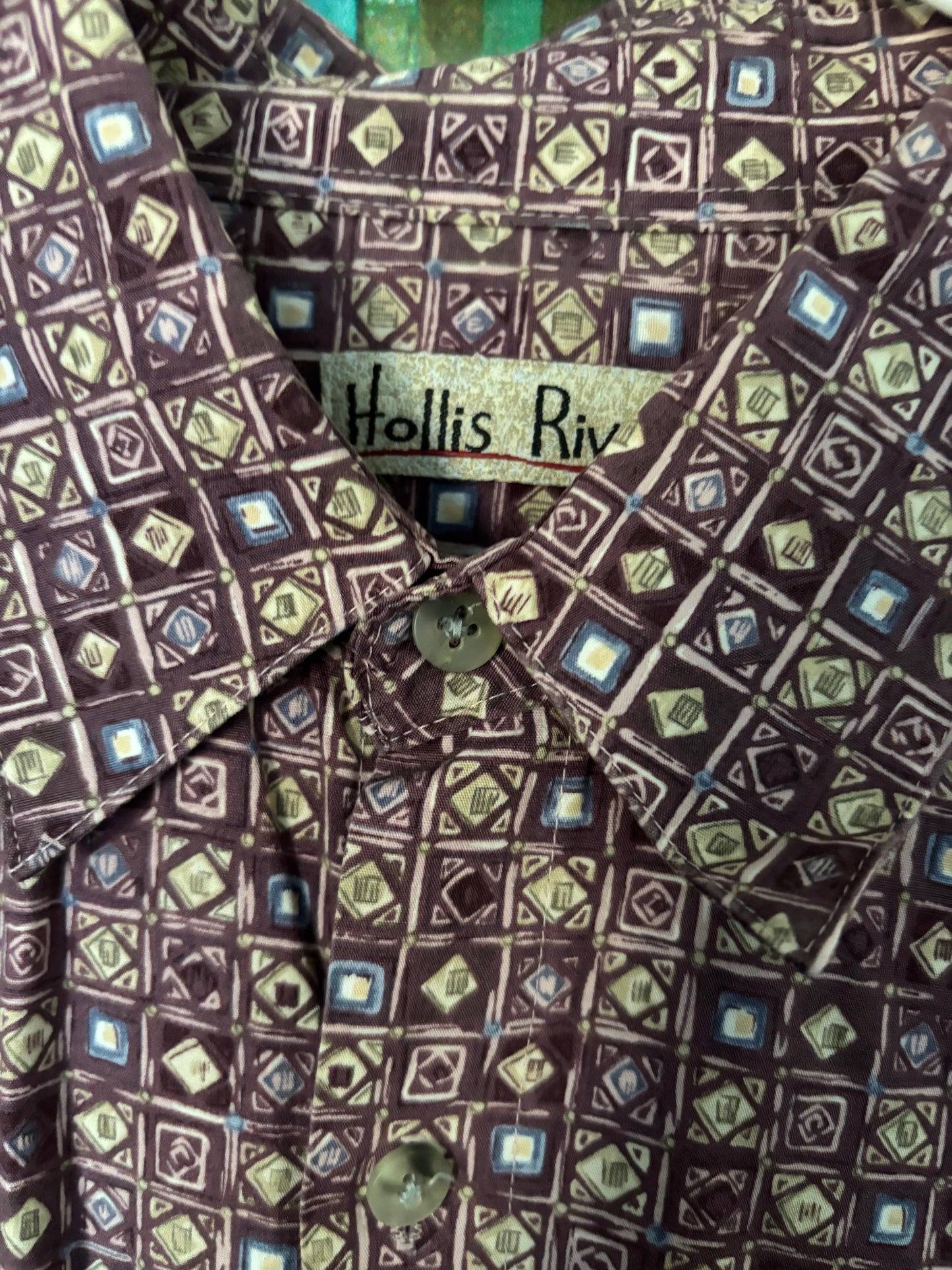 Plaster’d | Upcycled Button Down | All Over Print