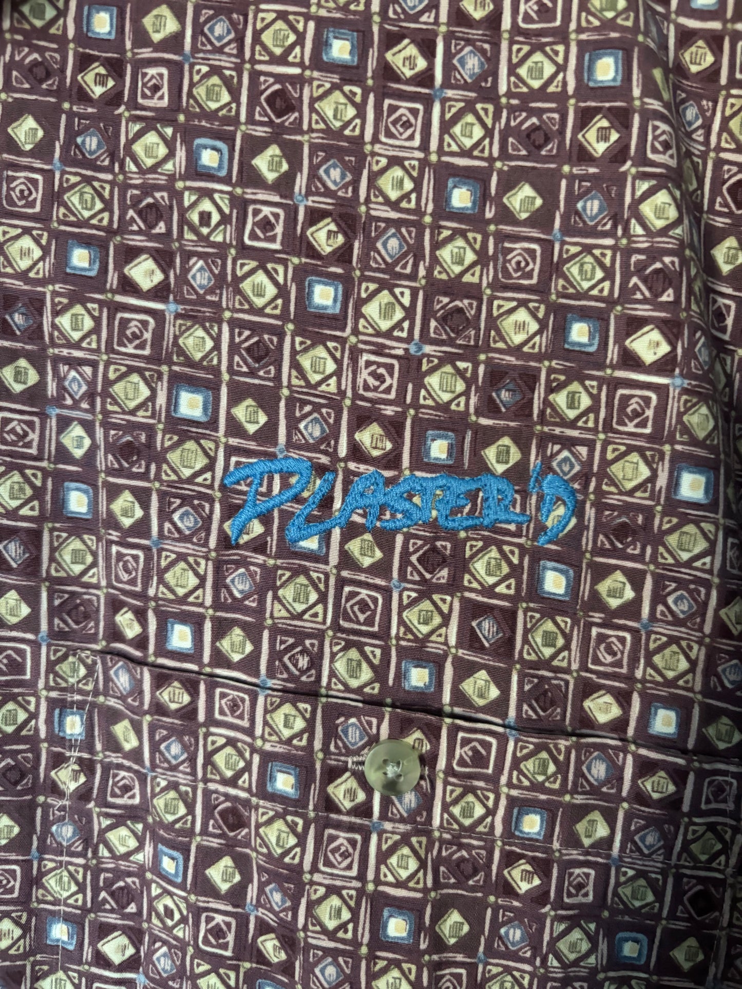 Plaster’d | Upcycled Button Down | All Over Print