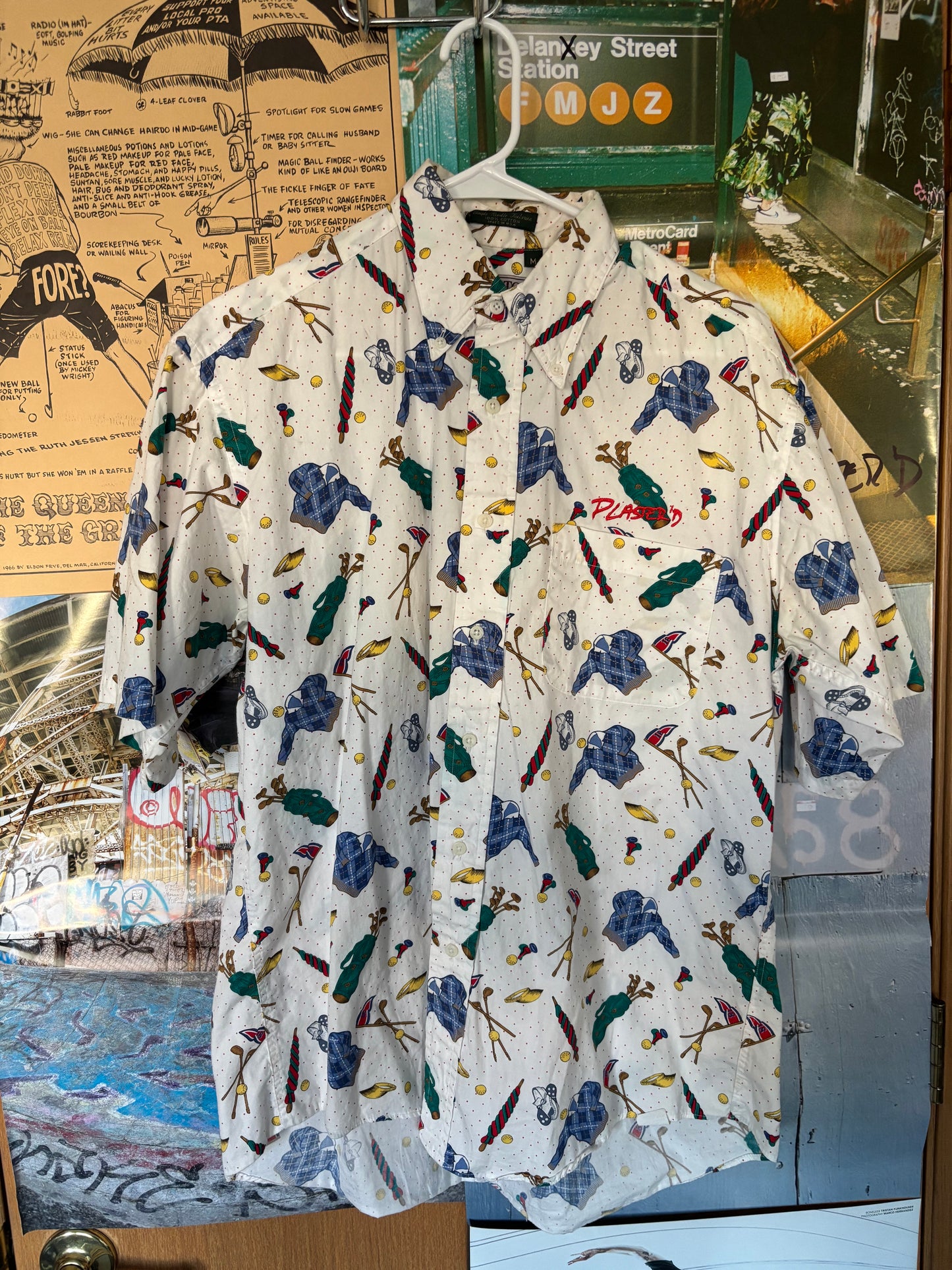 Plaster’d | Upcycled Vintage Button Down | All Over Print