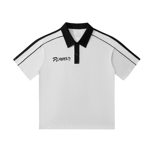 Contrast Collar Short-Sleeve Polo Shirt