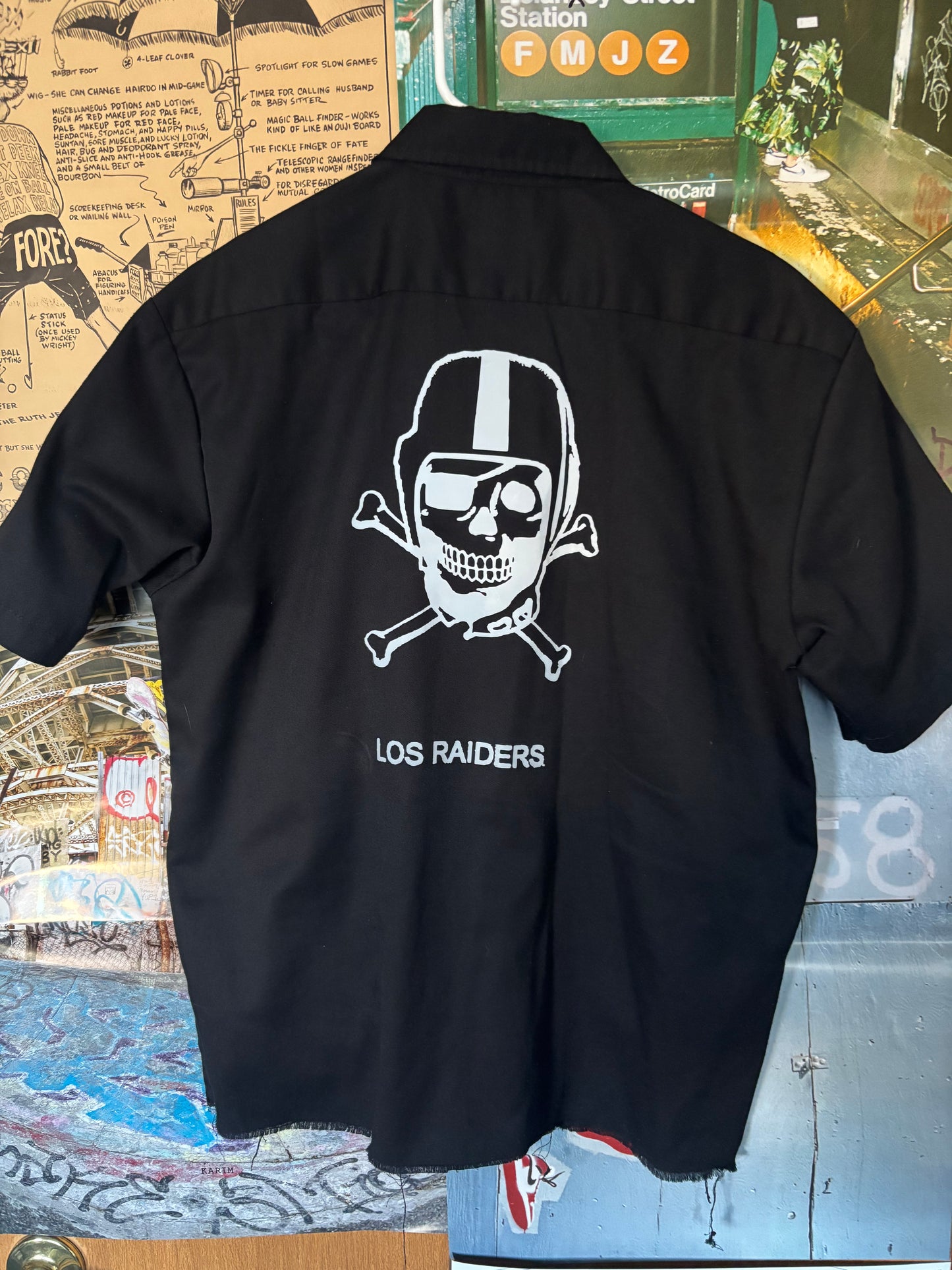 Plaster’d | Upcycled Cropped Button Down | Dickies