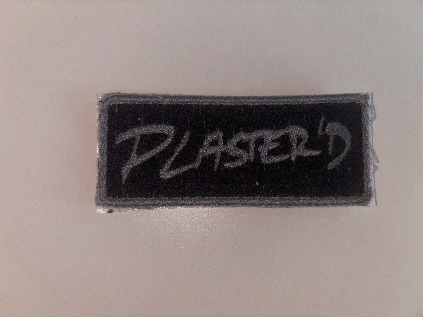 plaster'd | Hand-Drawn Box Logo | Embroidered Iron-On Patch
