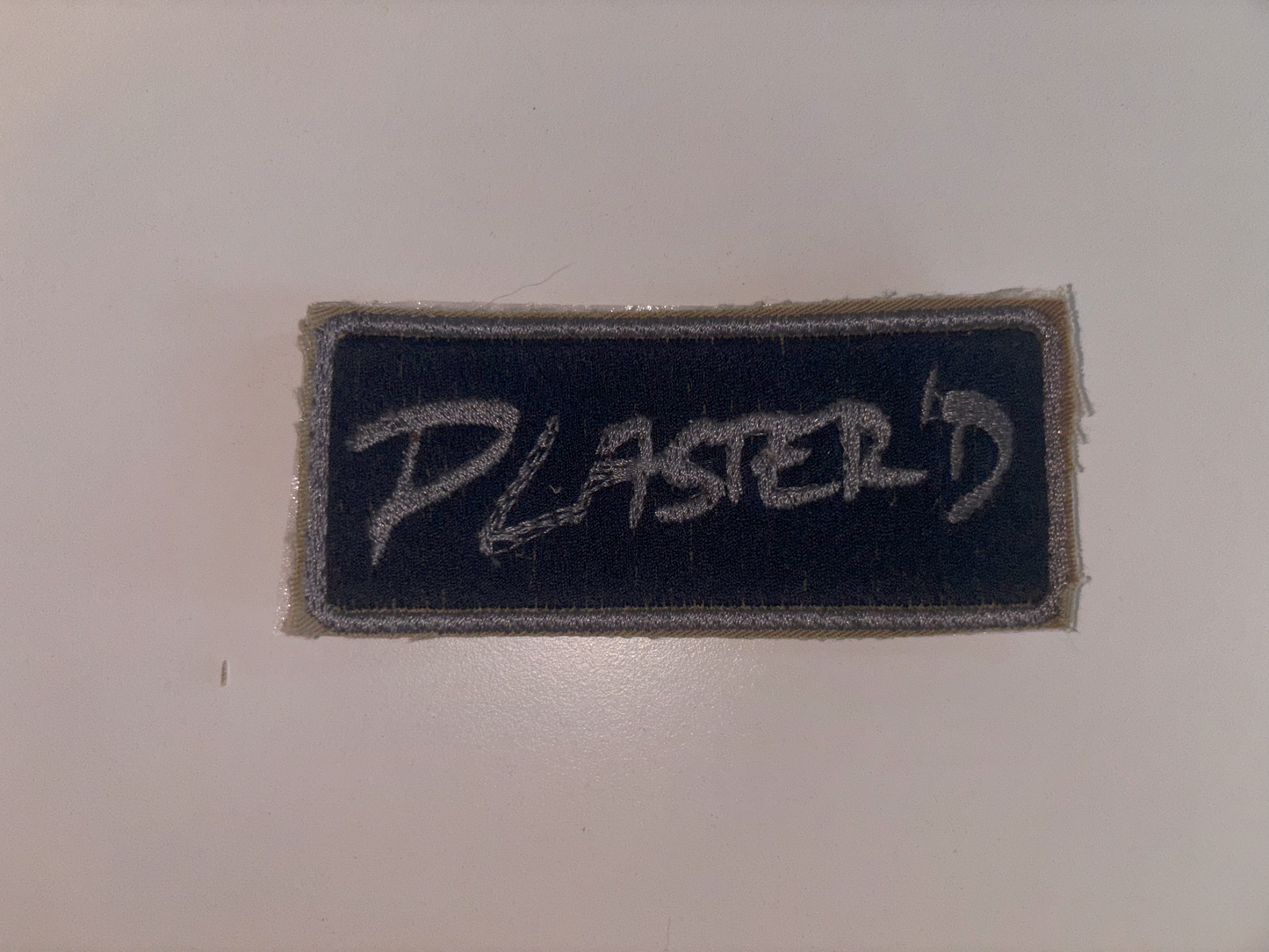 plaster'd | Hand-Drawn Box Logo | Embroidered Iron-On Patch