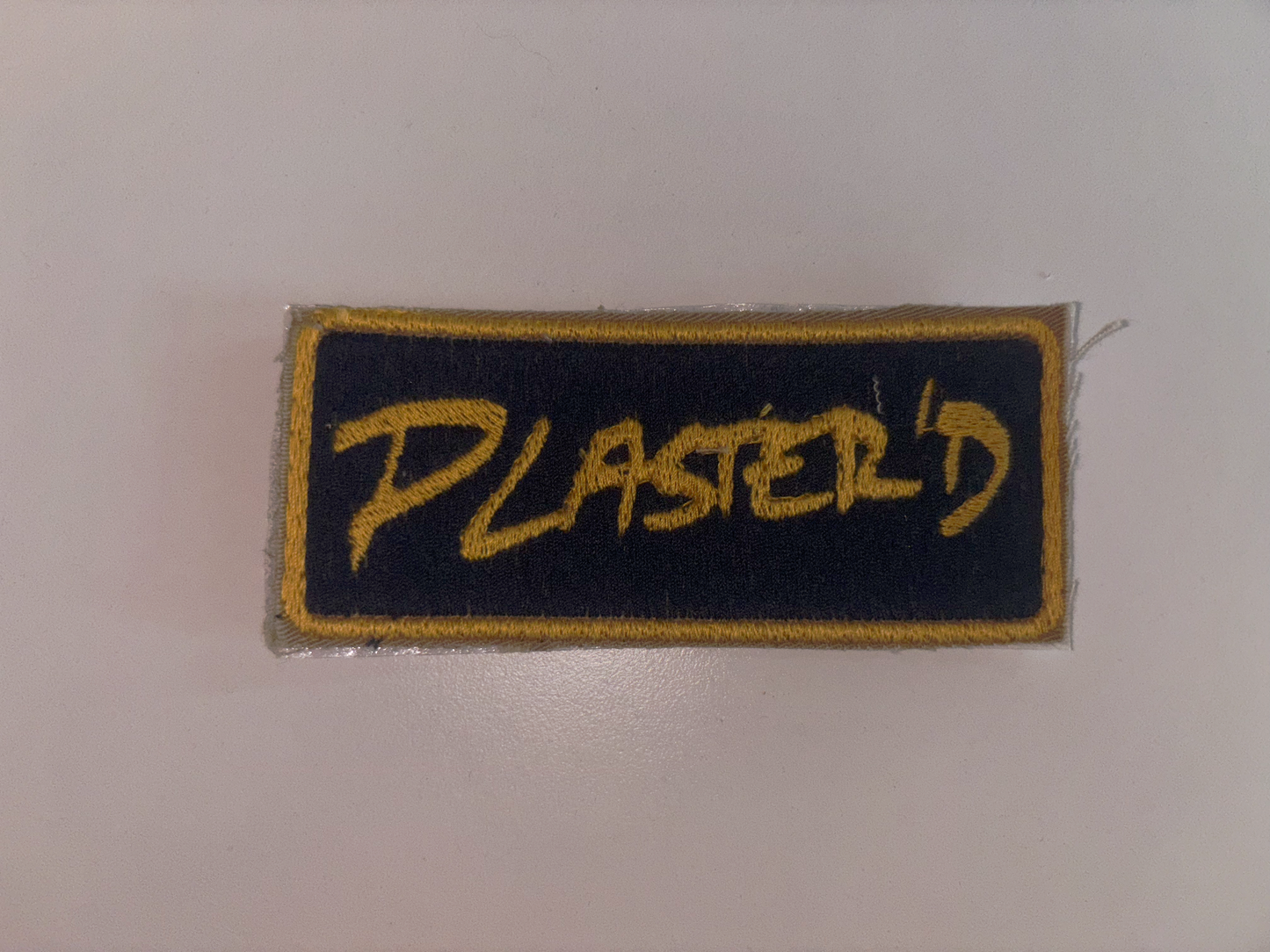 plaster'd | Hand-Drawn Box Logo | Embroidered Iron-On Patch