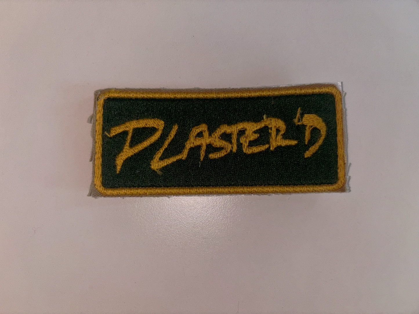 plaster'd | Hand-Drawn Box Logo | Embroidered Iron-On Patch