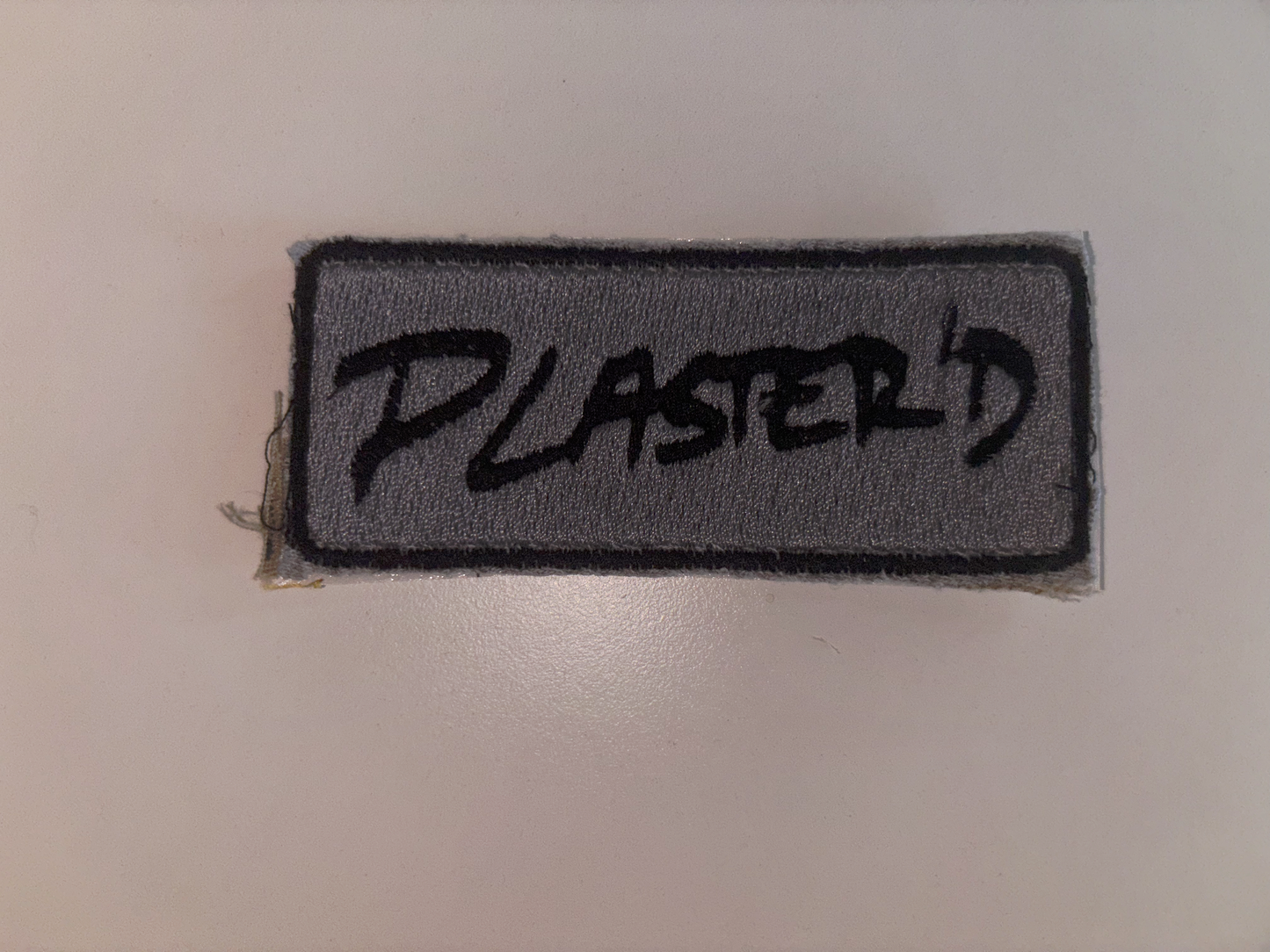 plaster'd | Hand-Drawn Box Logo | Embroidered Iron-On Patch