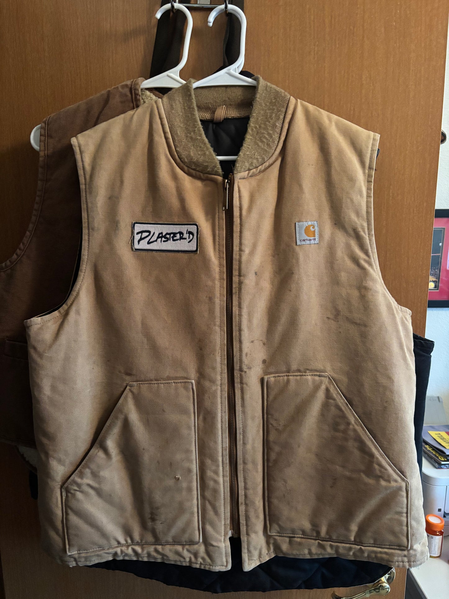 plaster’d | Upcycled Embroidered Box Logo | Carhartt Vest