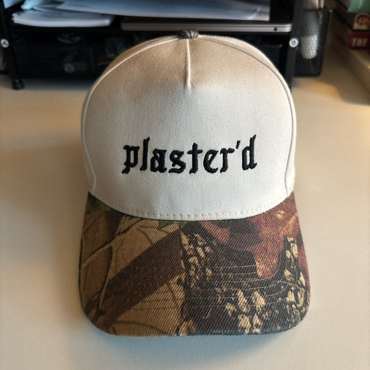 plaster’d | two-tone camo SnapBack | embroidered logo | old_e