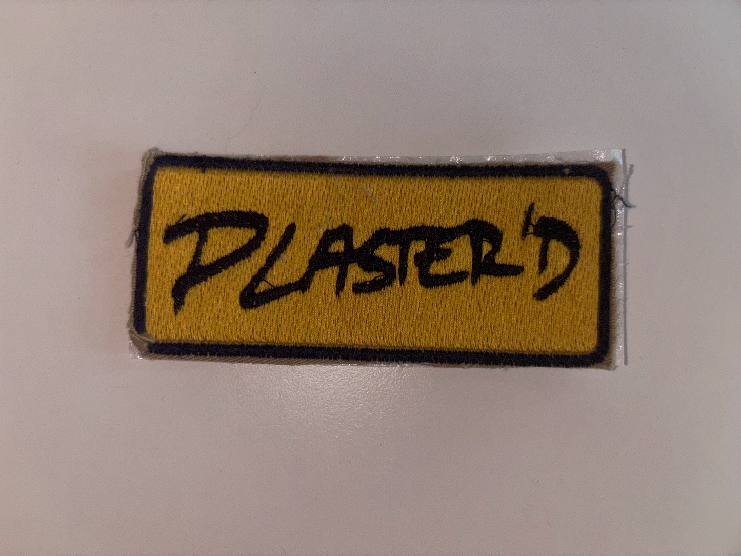 plaster'd | Hand-Drawn Box Logo | Embroidered Iron-On Patch