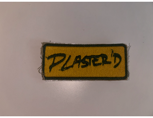 plaster'd | Hand-Drawn Box Logo | Embroidered Iron-On Patch