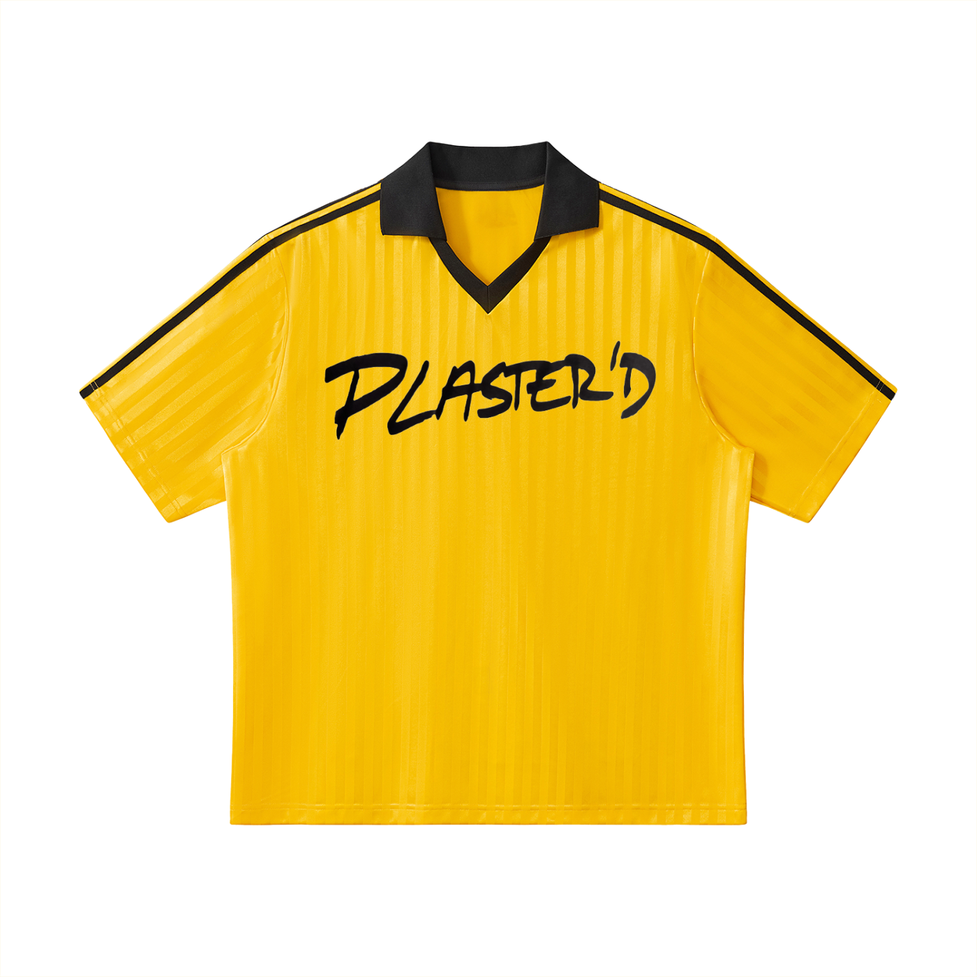 Contrast Collar Striped Soccer Jersey